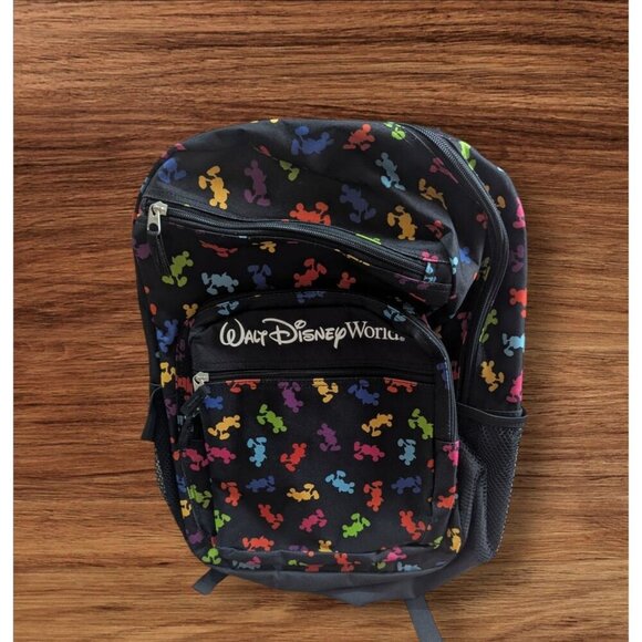 Walt Disney World Multicolor Mickey Mouse Backpack black multicolor - Picture 1 of 9
